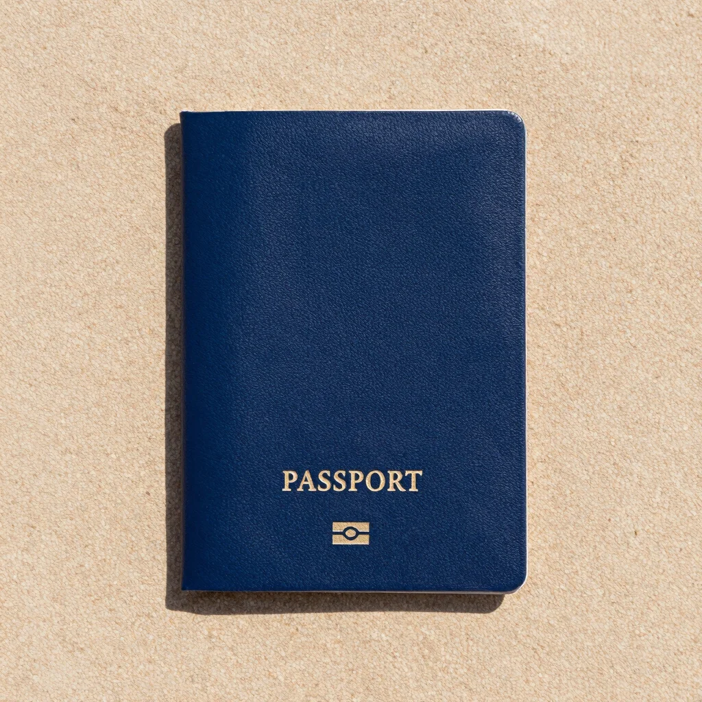 Skórzane Etui na Paszport Ocean Blue